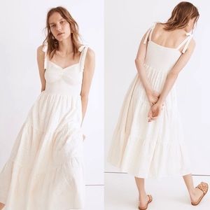 MADEWELL - eyelet Lucie tie strap dress - women’s size small